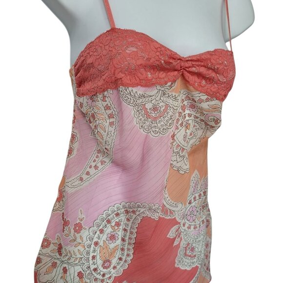 Vtg Y2k Babydoll Top Whimsical Boho Fairy Pink Glitter Coquette Feminine Dainty - Picture 8 of 15
